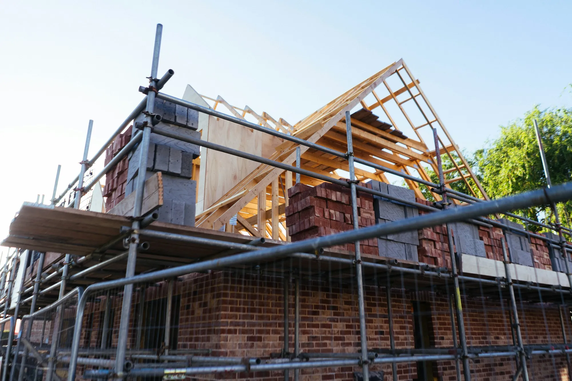 Framing and carpentry on a home project